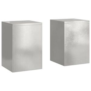 vidaXL Stojak na rośliny 2 pcs Srebrny 24 x 24 x 35 cm stal nierdzewna