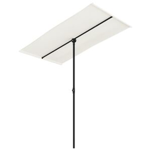 vidaXL Parasol ogrodowy na aluminiowym słupku, 180x110 cm, piaskowy
