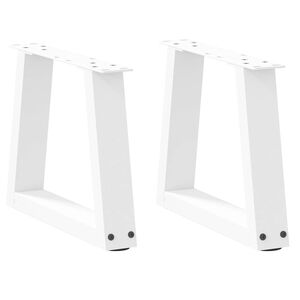 vidaXL Nogi do stolika kawowego w kształcie litery V 2 szt. Białe 30x(30-31,3) cm Stal