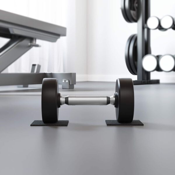 vidaXL Pad Patio z Granulatem Gumowym Czarny 9 x 9 x 0,3 cm Guma