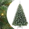 vidaXL Sztuczna choinka z 300 diodami LED Zielony 240 cm PE i PVC