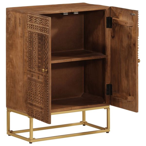 vidaXL Szafka, 55x30x76 cm, lite drewno mango i żelazo