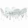 vidaXL Zestaw do jadalni w ogrodzie 7 pcs Biały Aluminium