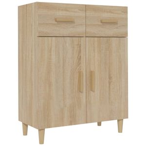vidaXL Komoda, dąb sonoma, 69,5x34x89 cm, materiał drewnopochodny