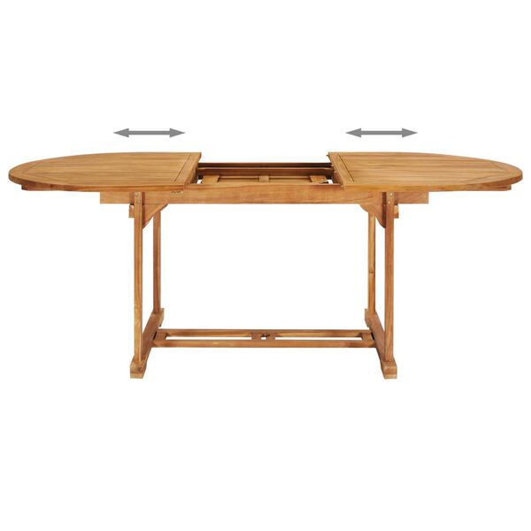 vidaXL 7-cz. zestaw mebli ogrodowych, lite drewno tekowe