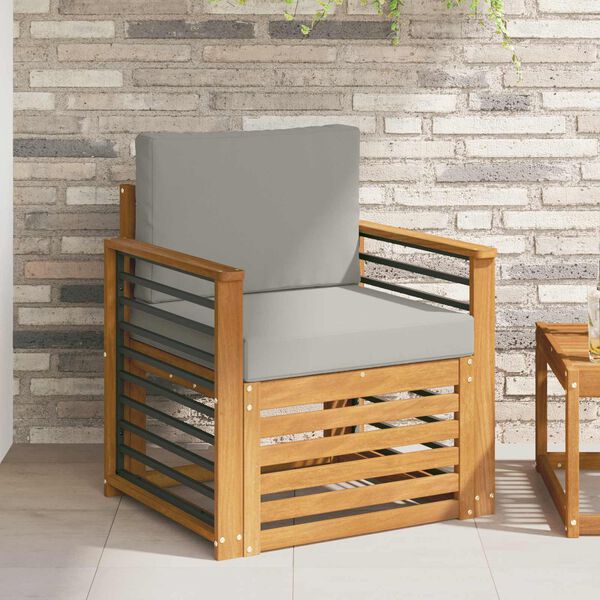 vidaXL Zestaw sof na zewnątrz z poduszką Naturalny 71 x 63 x 73 cm