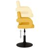 vidaXL Obrotowe krzesła stołowe, 2 szt., musztardowe, obite tkaniną