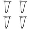vidaXL Nogi do stolika kawowego 4 szt. Antracyt 20 cm Stal lite