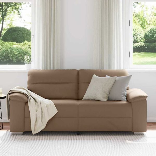 vidaXL 2-osobowa sofa Cappuccino 180x81x84 cm ze sk&oacute;ry ekologicznej