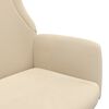 vidaXL Fotel wypoczynkowy, kremowy, obity tkaniną