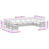 vidaXL Zestawy sof 10 pcs Naturalny i Beżowy Lite Drewno Akacji