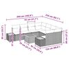 vidaXL Zestaw Sof na Ogr&oacute;d z poduszką 9 pcs Beżowy Polirattan