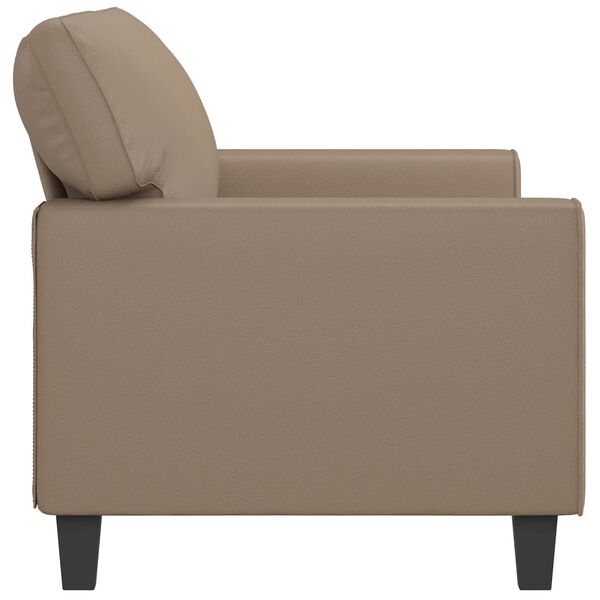 vidaXL 2-osobowa sofa, kolor cappuccino, 140 cm, sztuczna sk&oacute;ra