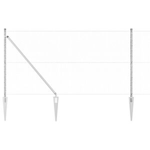 vidaXL Sześciokątne ogrodzenie z słupkiem 100 x 1,4 m Stal ocynkowana