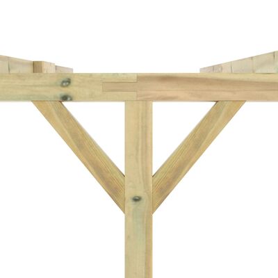 vidaXL Pergola przyścienna, 4 x 3 x 2,1 m, drewniana