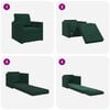 vidaXL Sofa Bed 60cm Ciemna zieleń Aksamit