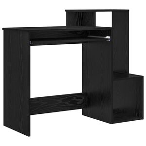 vidaXL Biurko Czarny Dąb 106 x 41 x 88.5 cm Drewno inżynieryjne