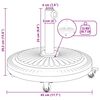 vidaXL Podstawa do parasola Czarny Ø38-48 mm PE oraz beton i żelazo