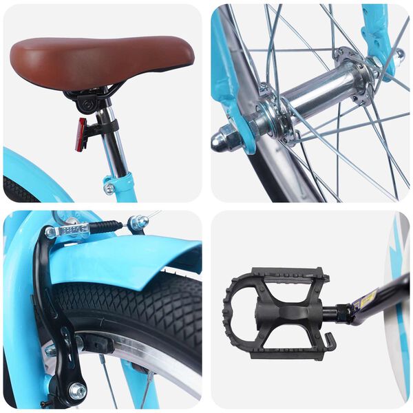 vidaXL Rower Dziecięcy 18 Cali dla dzieci w wieku 5-7 lat