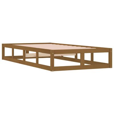 vidaXL Rama łóżka, miodowy brąz, 100 x 200 cm, lite drewno