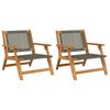 vidaXL Meble ogrodowe 2 pcs Szary 67 x 78 x 73 cm Lite Drewno Akacji
