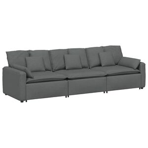 vidaXL Sofa modułowa z poduszkami ciemnoszara