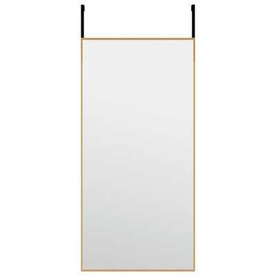 vidaXL Lustro na drzwi, złote, 30x60 cm, szkło i aluminium