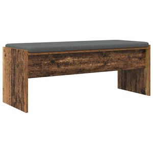vidaXL Ławka w przedpokoju z poduszką Stare drewno 103 x 38 x 40 cm