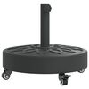 vidaXL Podstawa do parasola, z k&oacute;łkami, do słupk&oacute;w &Oslash;38/48 mm, 27 kg