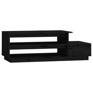 vidaXL Stolik kawowy, czarny, 120x50x40,5 cm, lite drewno sosnowe