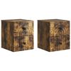 vidaXL Wisząca Szafka Nocna 2 pcs Dąb wędzony 33 x 34,5 x 40 cm