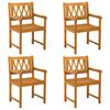 vidaXL Ławka ogrodowa 4 pcs naturalny 56 x 55,5 x 90 cm