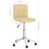 vidaXL Obrotowe krzesła stołowe, 4 szt., kremowe, obite sztuczną sk&oacute;rą