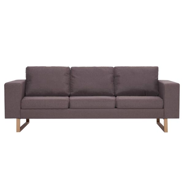 vidaXL 3-osobowa sofa tapicerowana tkaniną, taupe