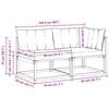 vidaXL Modułowa sofa na zewnątrz 2 Sztuka Naturalny Lite Drewno Akacji