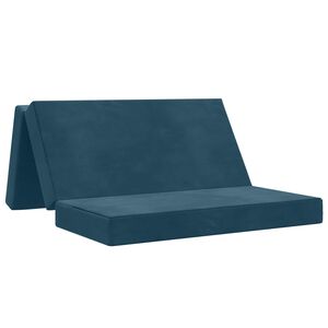 vidaXL Składana Sofa Ł&oacute;żko 140 x 67 x 45 cm niebieski