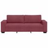 vidaXL Sofa 3-osobowa, winna czerwień, 220x77x82 cm, tkaniną