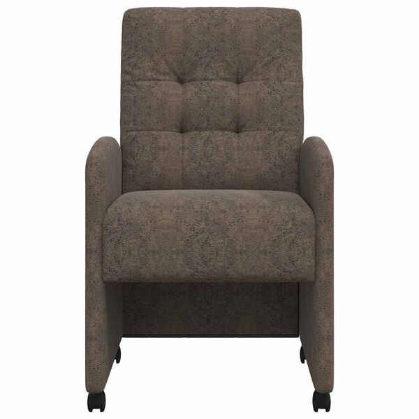 vidaXL Krzesełka jadalne na kółkach 2 pcs ciemno szary 57 x 67 x 98 cm