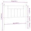 vidaXL Metalowe wymienne wezgłowie, czarne, 90 cm