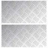 vidaXL Stopień Prostokątny 2 pcs Srebrny 40 x 20 cm Aluminium