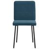 vidaXL Krzesła stołowe, 4 szt., niebieskie, obite aksamitem