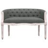 vidaXL Ławka, ciemnoszara, 98x56x69 cm, tapicerowana tkaniną