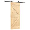 vidaXL Drzwi przesuwne Naturalny i czarny 70 x 210 cm