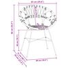 vidaXL Krzesło jadalniane 2 pcs Czarny 49 x 51 x 81 cm Rattan i żelazo