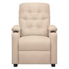vidaXL Elektryczny fotel masujący, kremowy, tkanina