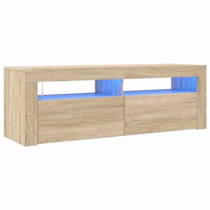 vidaXL Szafka pod TV z oświetleniem LED, dąb sonoma, 120x35x40 cm