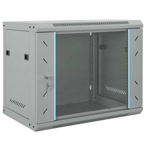 vidaXL Szafa sieciowa z przechowywaniem Szary 60 x 45 x 50 cm Stal