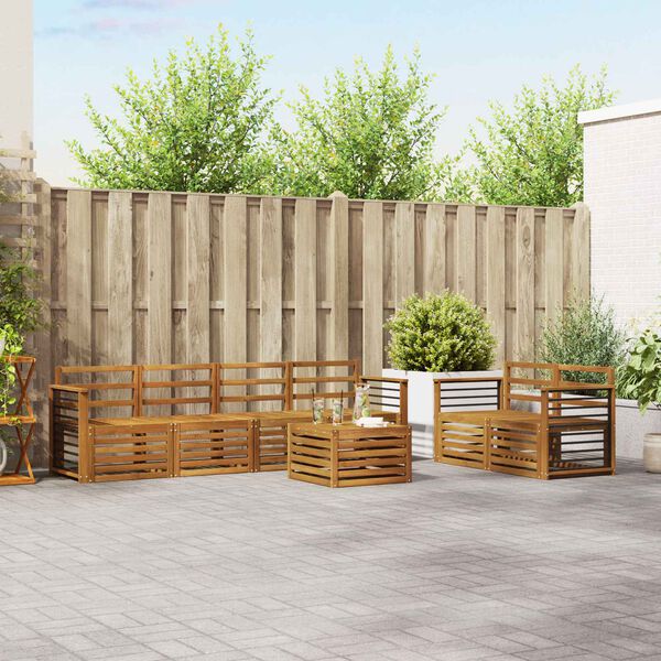 vidaXL Zestawy sof 7 pcs Naturalny Lite Drewno Akacji