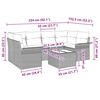 vidaXL Zestaw Sof na Ogr&oacute;d z poduszką z poduszką 7 pcs Beżowy i szary