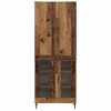 vidaXL Highboard Montowane na ścianie Stare drewno 69,5 x 34 x 180 cm